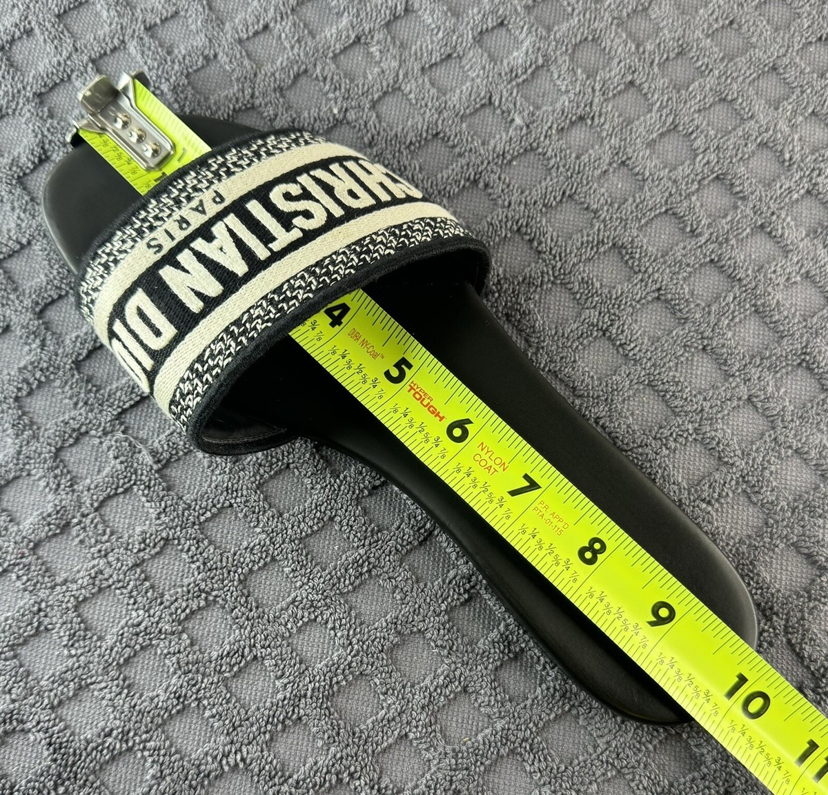 CHRISTIAN DIOR DWAY SLIDES BLACK EMBROIDED COTTON | eBay CHRISTIAN DIOR DWAY SLIDES BLACK EMBROIDED COTTON | eBay