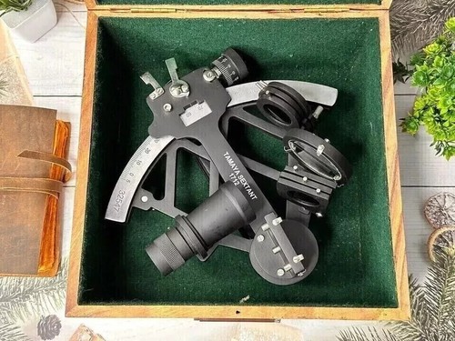 Nautical Style Tamaya Working Sextant 9" Vintage Navigational Marine With Box - Picture 4 of 6