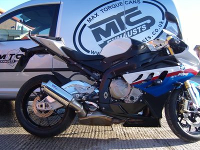 BMW S1000RR (2009-2014) Edelstahl oval Straßenzulassung Performance Motorrad Auspuff
