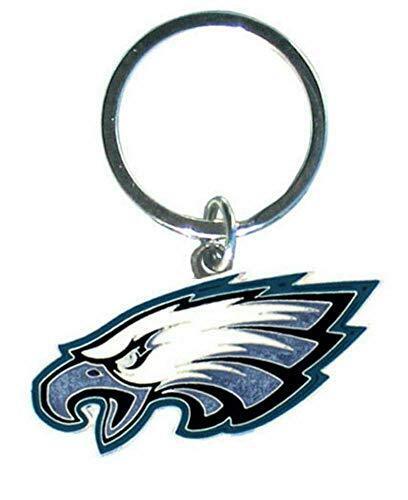 Llavero de fútbol americano americano NFL Philadelphia Eagles Silvertone Zamac - Imagen 1 de 2