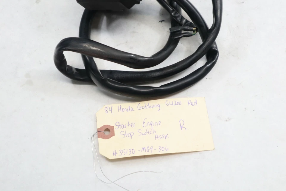 Interruptor de parada del motor de arranque de motocicleta Honda 1984 Goldwing GL1200A fabricante de equipos originales Foto 2 de 4
