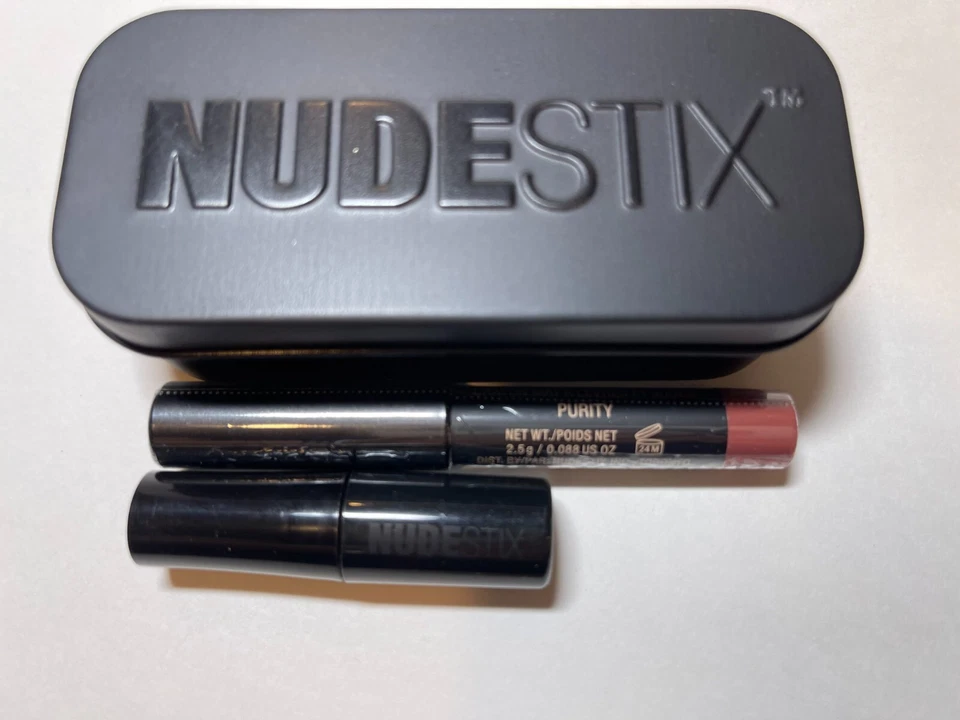 Nudestix Intense Matte Lip & Cheek Pencil in Purity Travel Sz + Case + Sharpener - Image 2 of 3
