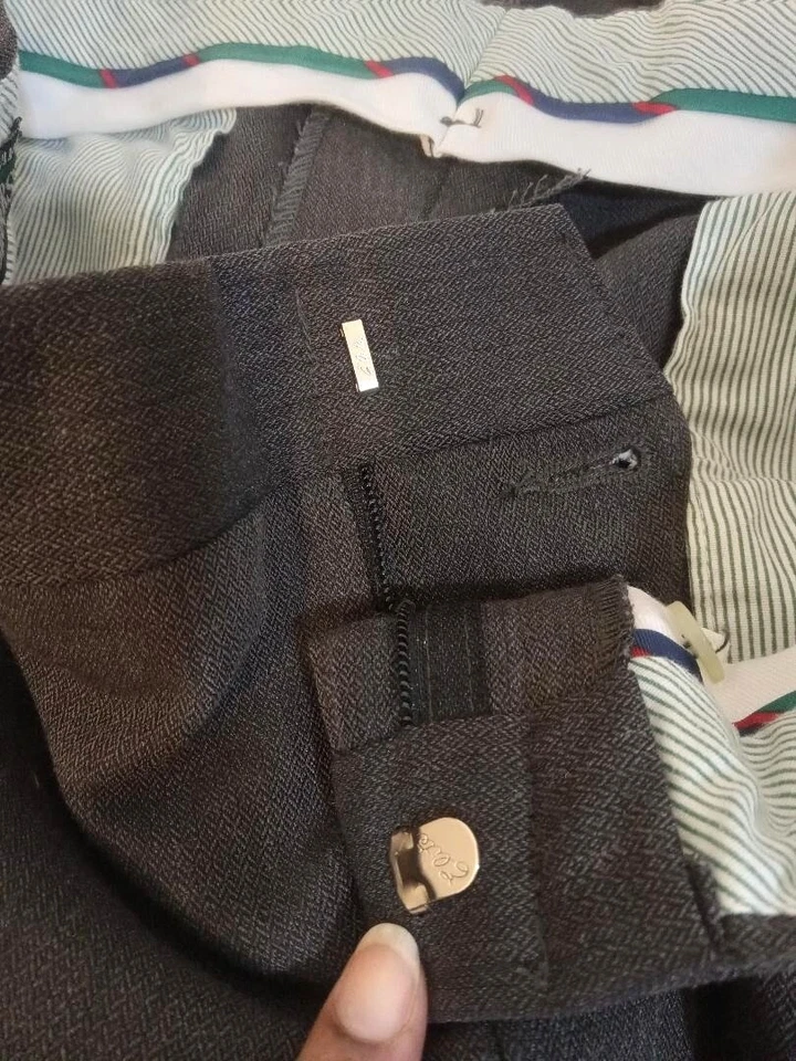 Pantalones de vestir Alexander Julian colores pantalones para hombre talla 34 X 30 marrón plisado delantero Foto 3 de 4