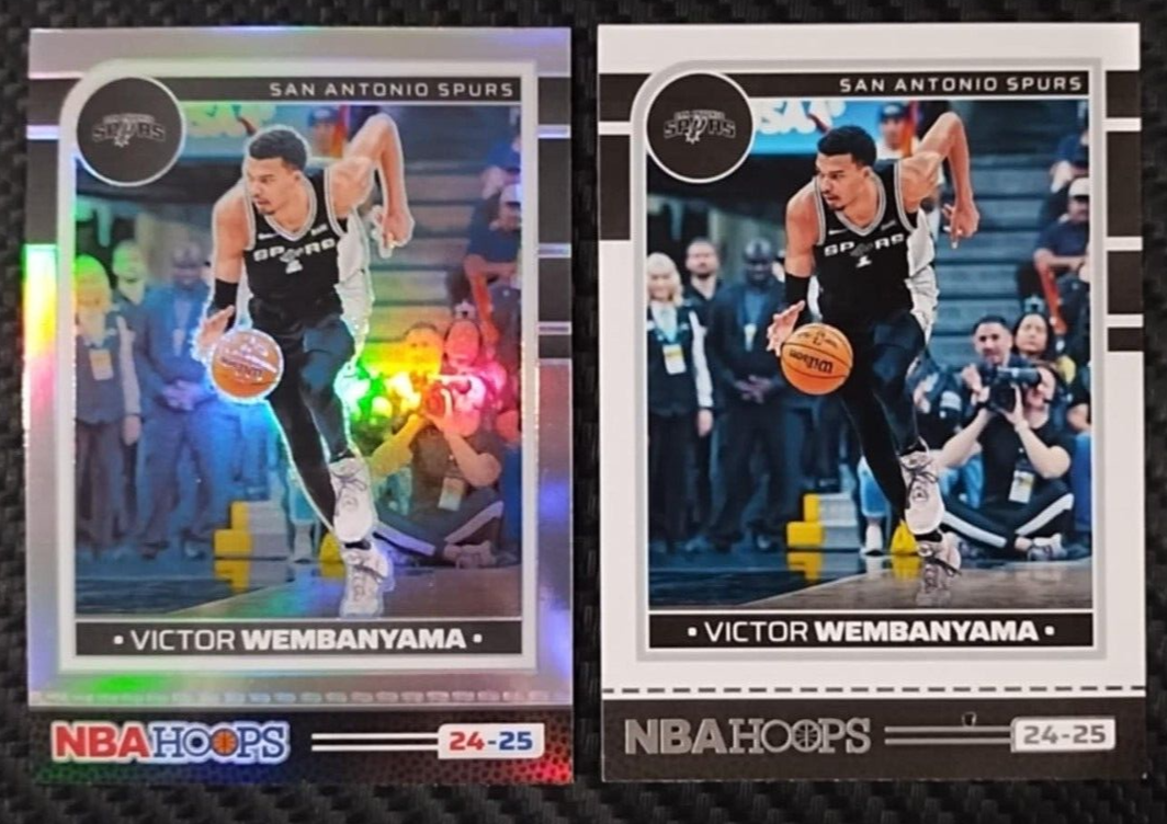 2025 NBA HOOPS Victor Wembanyama Chrome Silver Prizm+Base SA