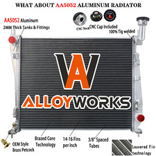 4 Row Radiator For 2011-2021 2015 Jeep Grand Cherokee Dodge Durango 3.0-6.4L