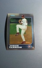 JORGE CARRION 1997 BOWMAN CHROME RC ROOKIE CARD # 281 A8137. rookie card picture