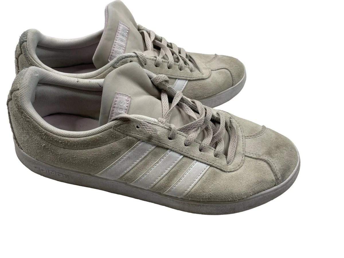 Adidas Womens Court Set F35766 Gray White Running Shoes Sneakers Size 10