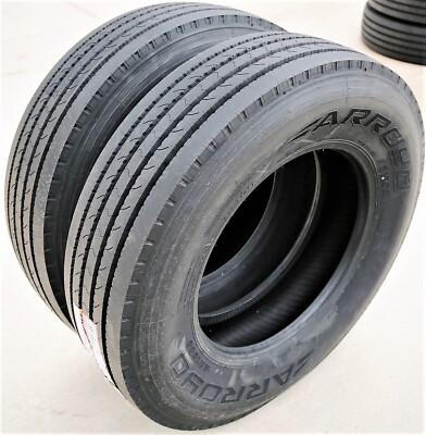 2 Tires Arroyo AR1000 225/70R19.5 Load G 14 Ply Steer M+S All Steel Commercial