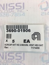 5PCS AMAT 3690-01906 SCRCAP SKT HD 2-56x3/8L VENT HEX SKT