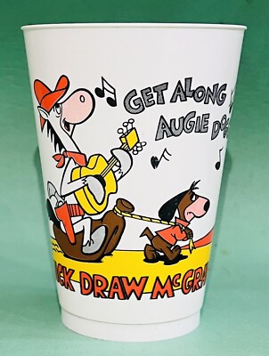 1976 Hannah Barbera Quick Draw McGraw Slurpee Cup, 7-11 Ad Drink, Made In USA