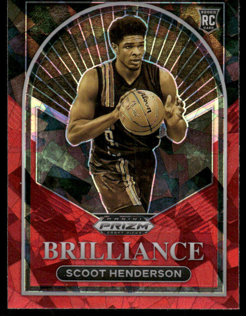 2023 Panini Prizm Draft Picks #3 Scoot Henderson Brilliance Red Cracked Ice