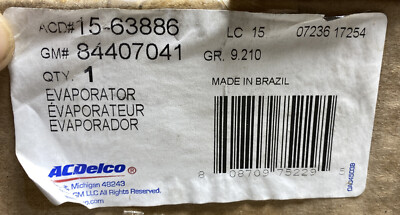 OEM A/C Evaporator Core ACDelco 15-63886 GM 84407041 Original  