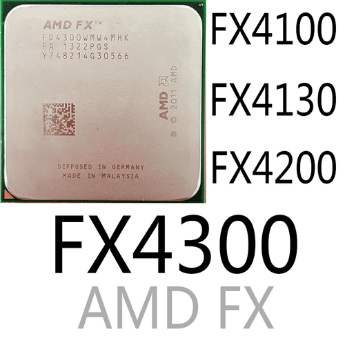 AMD Series FX 4100 FX 4130 FX 4200 FX 4300 AMD CPU Prozessor - Bild 1 von 5