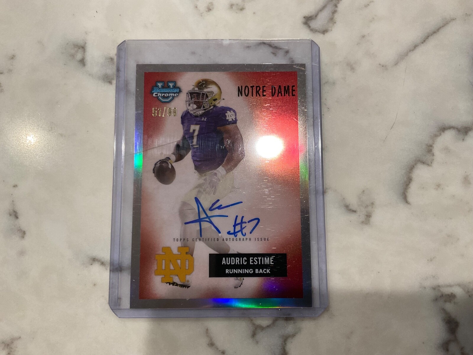 2023 Bowman Chrome U Audric Estime Auto 1955 Bowman Variation #55B-AE 51/99