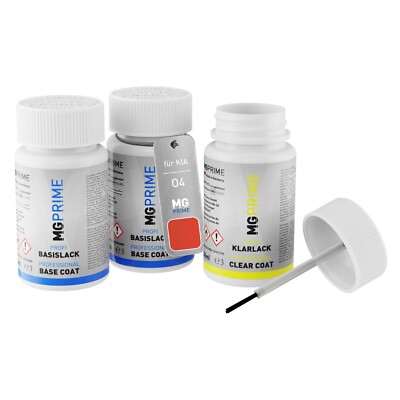 Autolack Lackstift Set für KIA O4 Mars Red Metallic Bolognarot Metallic 3 x 50ml