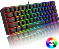 Gamer Keyboard Wired RGB Backlit 61Keys Ergonomic Mechanical Feel For Windows PC