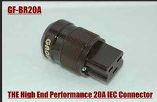 1x pure Red Copper 20A IEC Female power Plug Connector HIFI Audio Grade