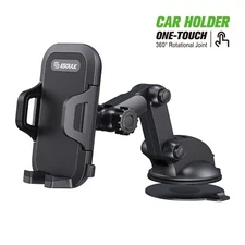 Slide Clamp Car Phone Mount for Dashboard Windshield with Powerful Suction Cup