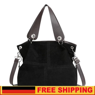 Schulter Messenger Handtaschen Damen Große Kapazität Totes Umhängetasche (Schwar