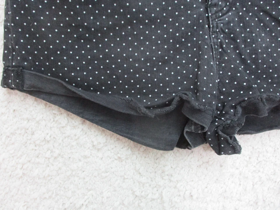 Pantalones Cortos Forever 21 30 Mujer Negros Denim Jeans Botón Mosca Lunares Bart Simpson Foto 4 de 4