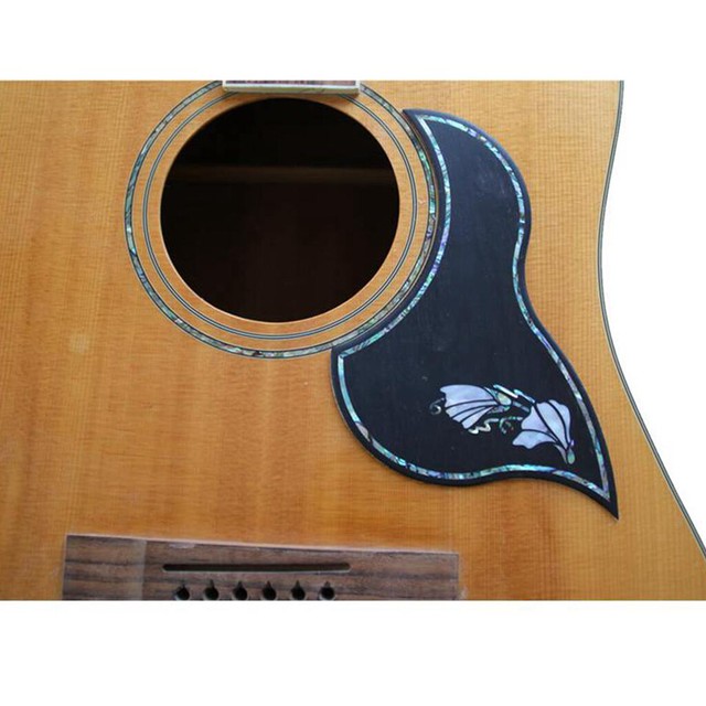 Solid Wood Shell Inlay Acoustic Guitar Pickguard Scratch Plate Self Stick eBay