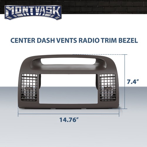 Fit For 02-06 Toyota Camry Dash Radio Bezel Center Air Vents Clock Trim Brown - Picture 3 of 12