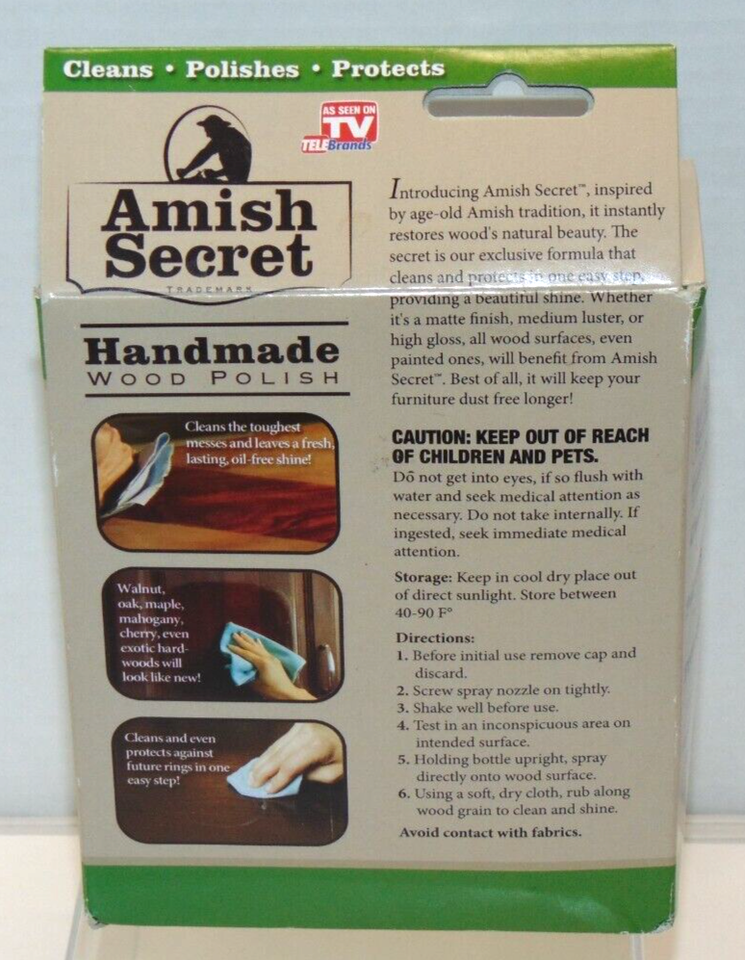 Amish Secret Handmade Wood Polish With Spray Nozzle USA Cleans Polishes