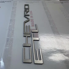 SILVER ALUM AIR VENT CHEVROLET PLASTIC LETTERS INSERTS 20-25 Silverado NOT VINYL