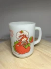 Vintage Strawberry Shortcake Mug Milk Glass Anchor Hocking 1980