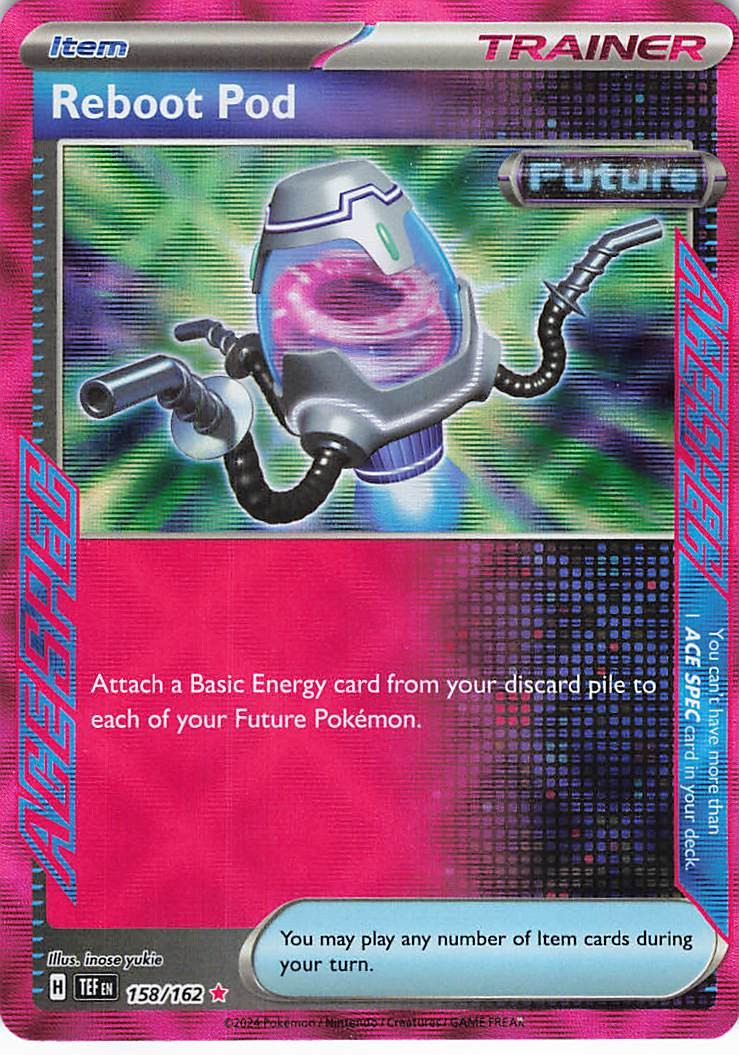 Reboot Pod 158/162 ACE SPEC Rare SV05: Temporal Forces Pokemon Holo Near Mint