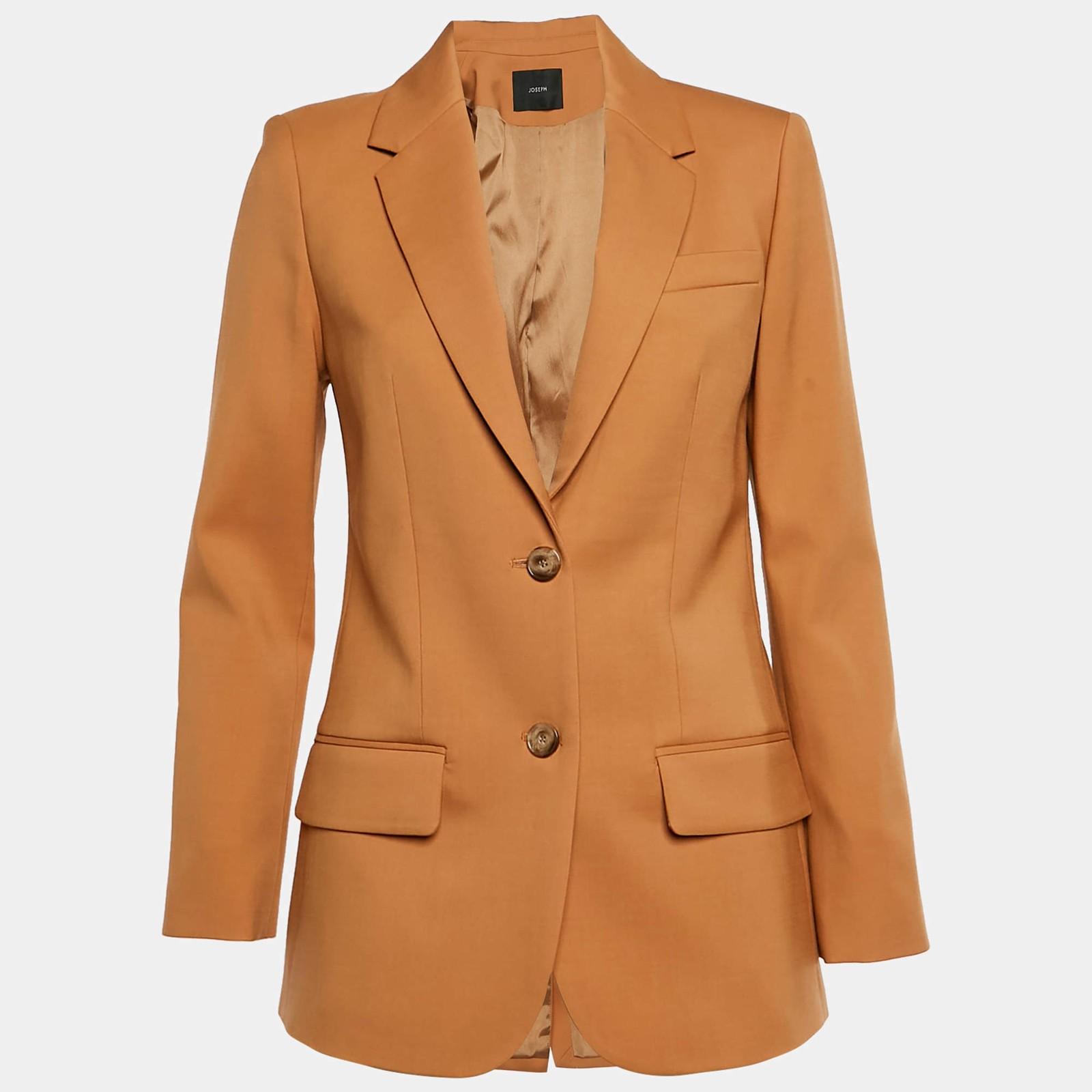 Joseph Light Brown Tailor Wool Stretch Jackie Jacket S