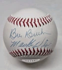Bill Buckner Mookie Wilson Signed Auto Foro Baseball STEINER A7