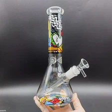 Artistic Collectible Water Pipe - 10-Inch Oil Painting Themed Glass Bong