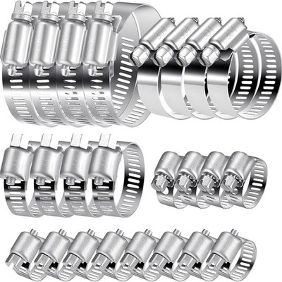 Hose Clamps Set, Edelstahl, verstellbar, 20 Stück, Rohrschellen, Kupplungen, ...