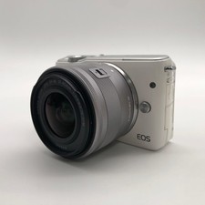 Canon EOS M10 Mirrorless Camera White  Lens EF-M 15-45mm f/3.5-6.3 IS STM