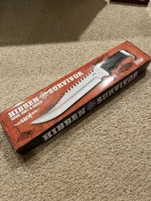 Gil Hibben Survivor Bowie Knife & Sheath | Extreme Survival | 15" Overall Length