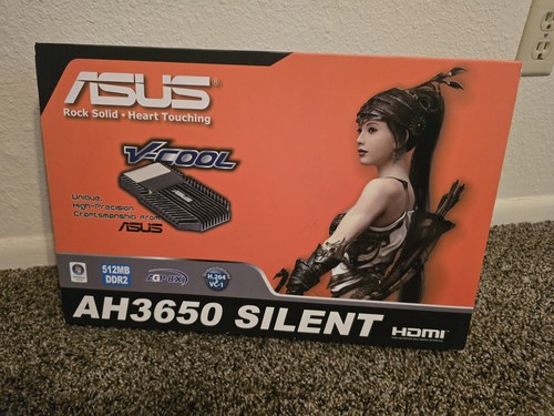 ASUS AH3650 Silent, ATI Radeon HD 3650, 512MB DDR2. AGP Graphics Card.