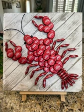 Upcycle bottle cap wall art Lobsters, Crabs and turtles. YOU CHOOSE!