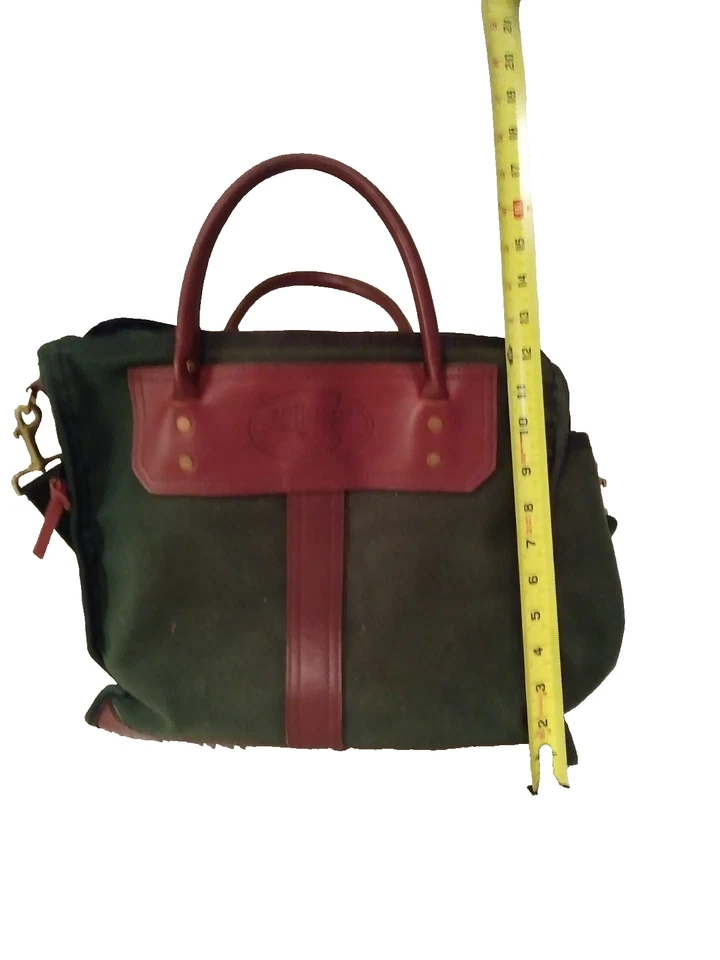  BOLSO DE FIN DE SEMANA GRANDE VINTAGE J.W HULME CO. CUERO Y LONA EXCELENTE ESTADO Foto 2 de 4