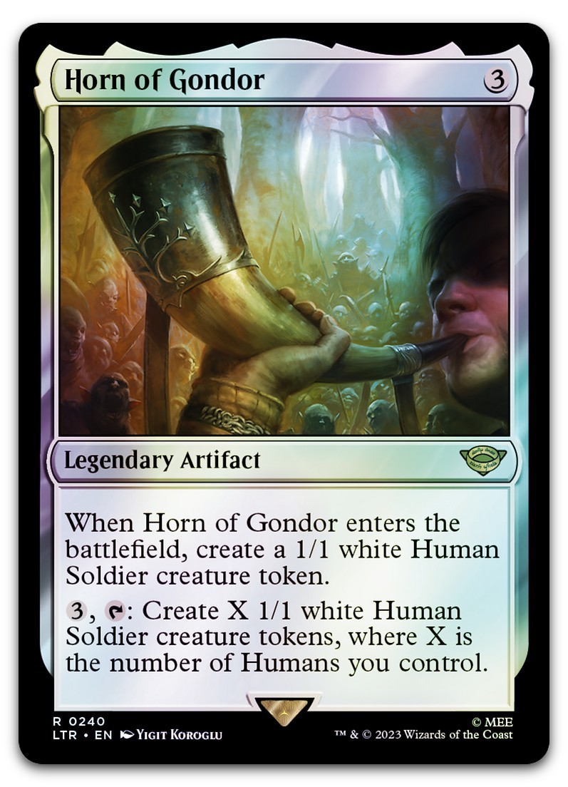 Horn of Gondor #240 (Foil) (LP) Lord of the Rings LTR Magic MTG