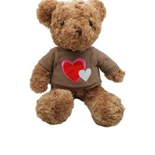 Dan Dee Teddy Bear Dark Brown Plush With Sweater 17