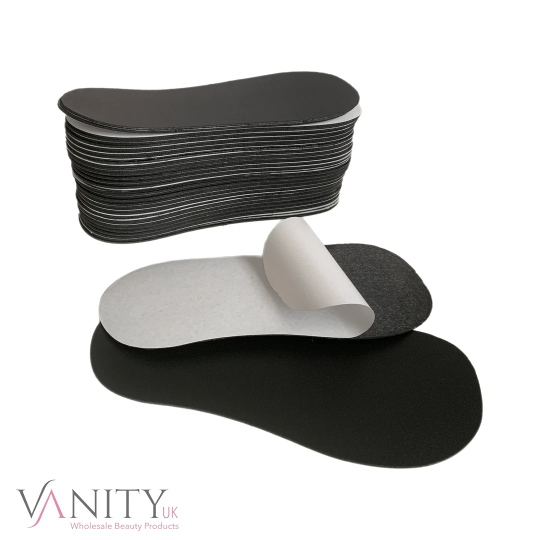 Vanity UK pies pegajosos 25-250 pares de almohadillas de espuma negras bronceado en aerosol desechables NDay