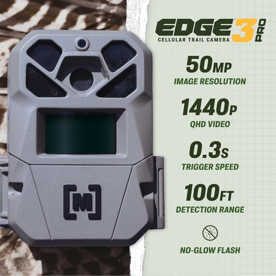Cámara de sendero celular Moultrie Edge 3 PRO - Sensor de imagen de 50 MP - Video QHD de 1440p Foto 2 de 4