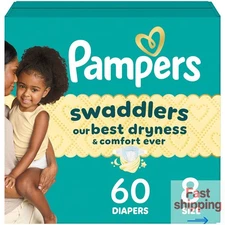 Pampers Swaddlers Sensitive Disposable Diapers - (Select Size and Count)
