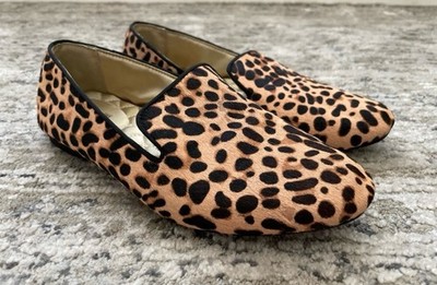 Birdies The Starling Leopard Calf Hair Flats Women's Size 6.5 US Loafer