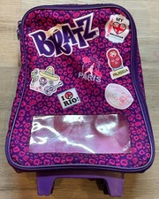 Bratz Rolling Suitcase Travel Bag Girls Doll Luggage 14x10" Handle Extends