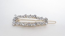 Crystal triangle open geometric hair pin clip barrette
