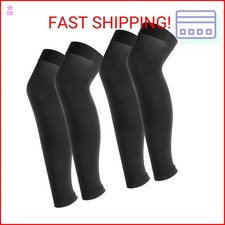 QVYQVY 2 Pairs Full Leg Compression Sleeves, for Running Basketball Football Cyc