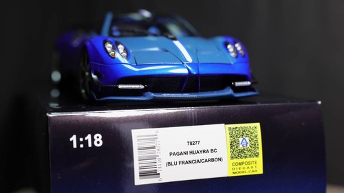 AUTOart 78277 - 1/18 Pagani Huayra BC 2016 - Blue Francia/Carbon - Neu