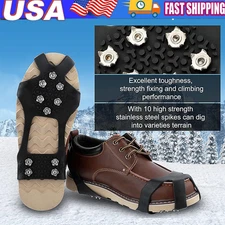 Conquer Icy Terrain with 10-Stud Crampons for Boots & Sneakers
